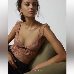 Out From Under UO Chloe Lace Swiss Dot Bralette